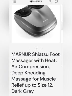 New MARNUR Shiatsu Foot Massager - Dark Gray